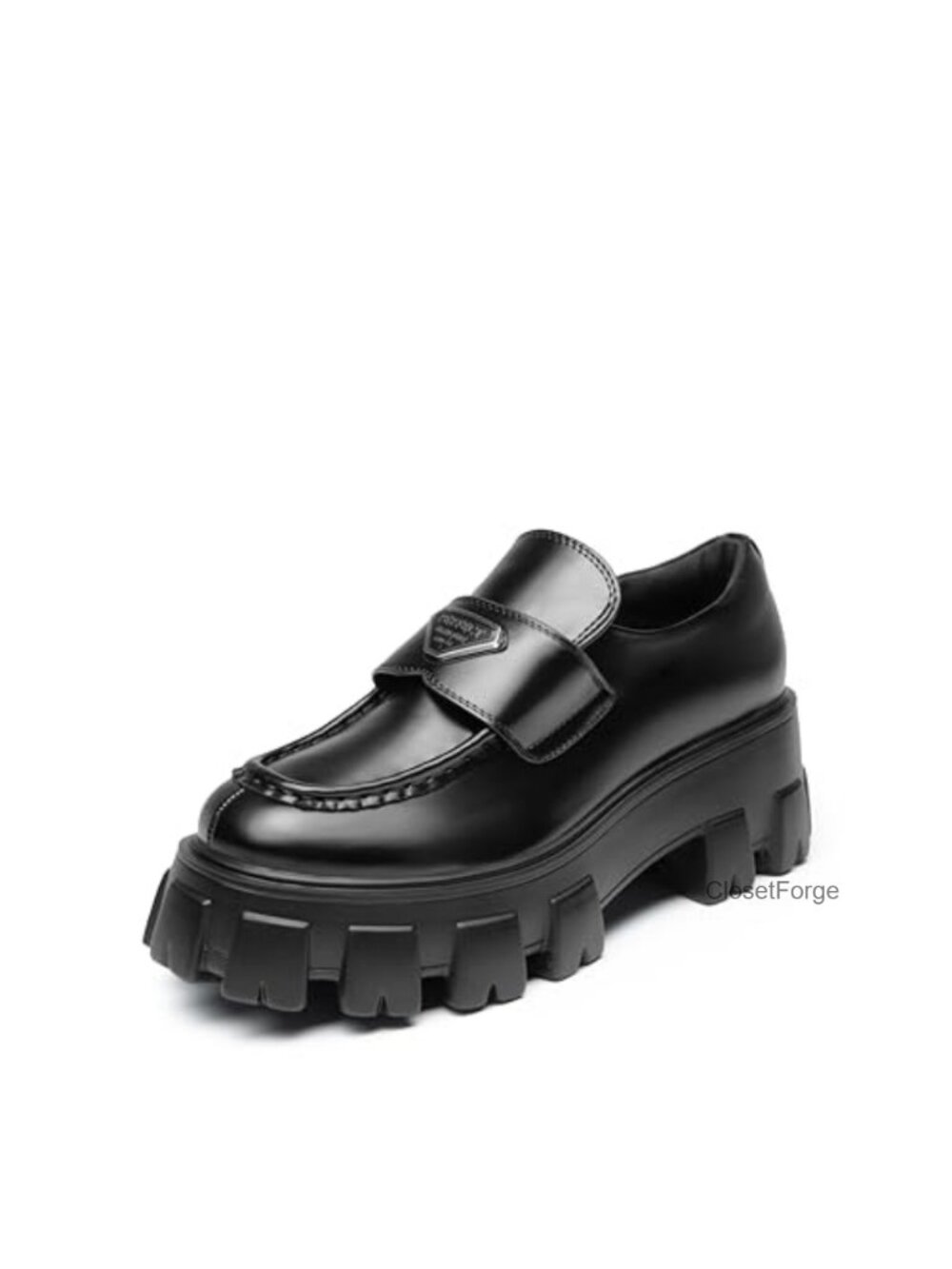 Women's Chunky Platform Loafers Faux Leather Slip-Ons